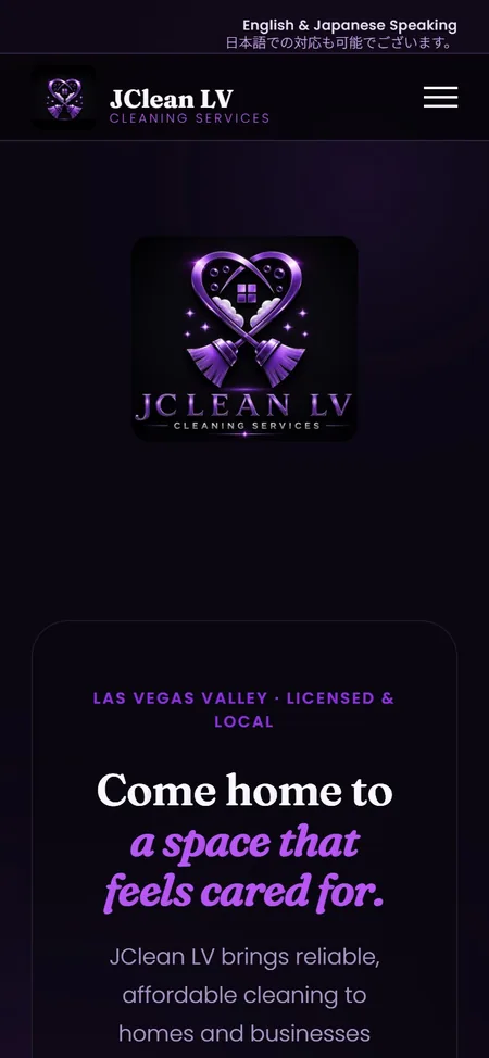 Bilingual cleaning service website built by CreativeKing